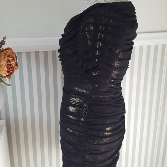 Tadashi Shoji Sequin & Silk Mesh Sheath Dress - Picture 6 of 8